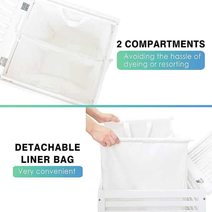 SMIBUY Double Laundry Hamper - Image 4