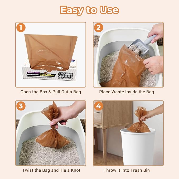 Odor Sealing Small Trash Bags Home & Food Use XL-100 Count Disposable Bags - Image 5
