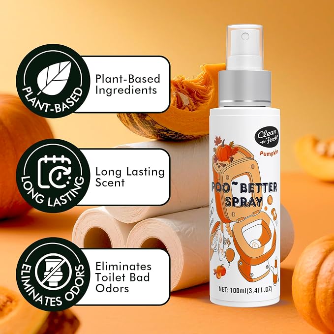 Clean-n-Fresh Toilet Spray 6.8 Fl.Oz, Bathroom Air Fresheners Spray, Eliminates - Image 2