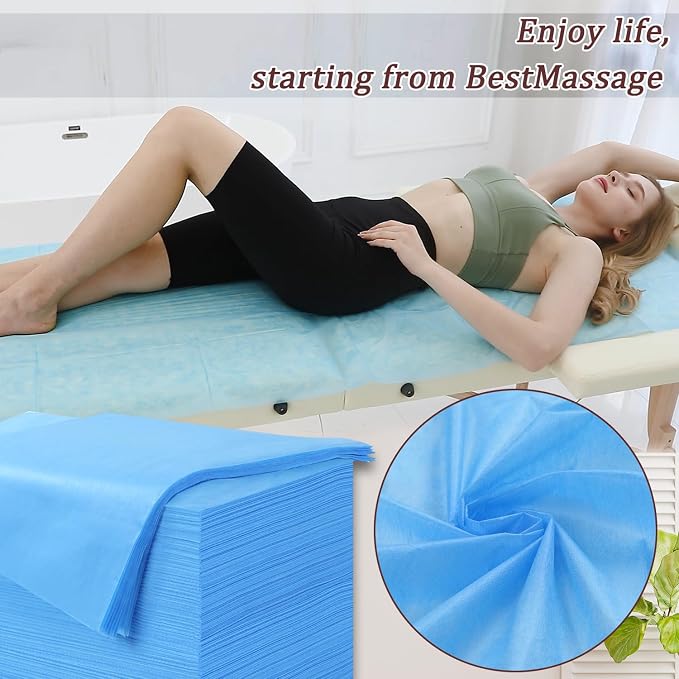 50 Pcs Disposable Bed Sheets 31" x 71" Massage Table Sheets Non Woven Fabric - Image 3