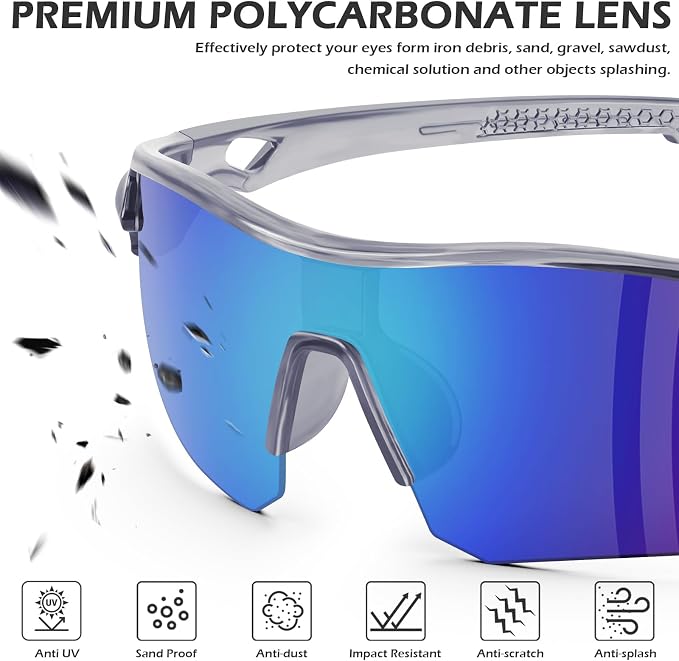 OXG 12 Pack Safety Glasses for Men Women, ANSI Z87.1 Safety Goggles Impact - Image 3