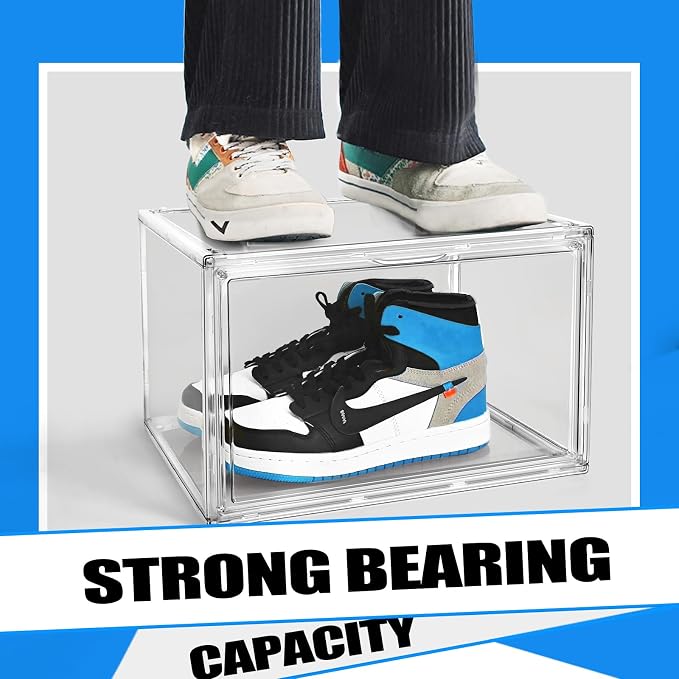 10 Pack Acrylic Shoe Storage Box Clear Plastic Stackable Acrylic Display Case - Image 4