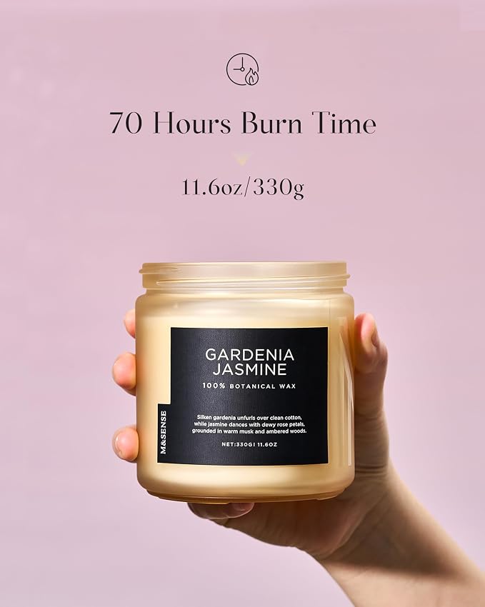 M&SENSE Gardenia Jasmine Scented Candle - Image 3