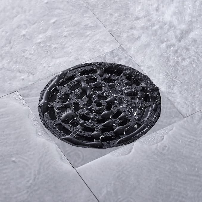 RANDOM Round Shower Drain Kit Matte Black - Image 8