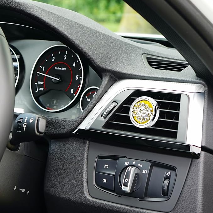 Sunflower Essential Oil Car Diffuser Vent Clips Car Diffuser Aromatherapy Vent - Image 3