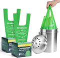 Compost Bags, 3 Gallon Compostable Food Scrap Bags Handle Tie, Certified by BPI by TerracorPackaging