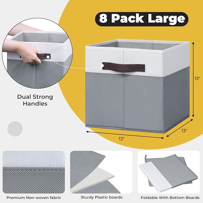 Criusia Storage Cubes for Cube Organizer - Image 4
