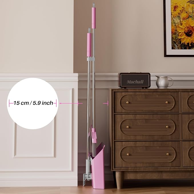 JOYMOOP Pink Broom and Dustpan Set - Image 8