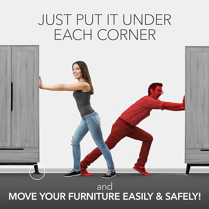 Felt Furniture Sliders Hardwood Floors X-PROTECTOR – 8 PCS 4 3/4 inch Furniture - Image 5
