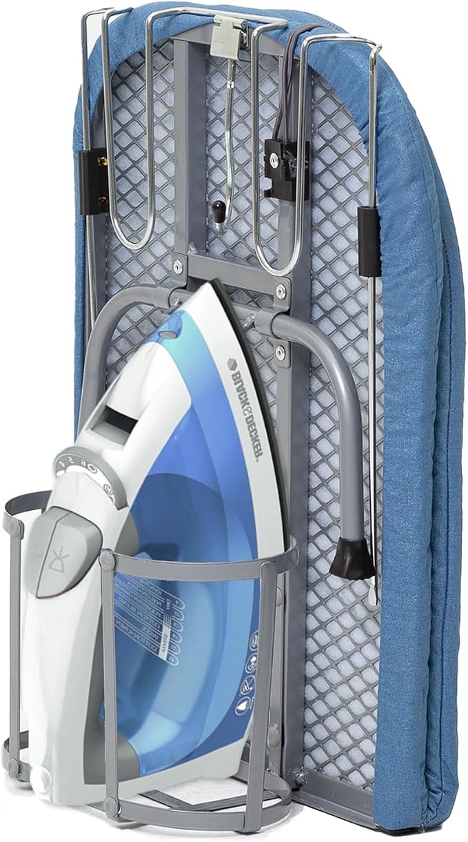 Metal Foldable Iron Board with Iron Holder, RAINHOL Small Ironing Board by RAINHOL
