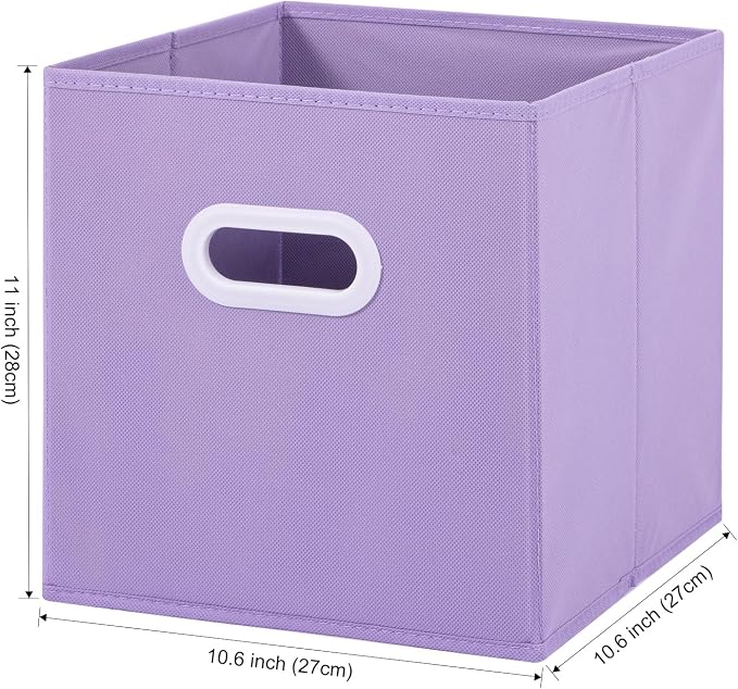 Stero Fabric Storage Cubes Bins, 11 inch Fun Colored Foldable Storage Baskets - Image 2