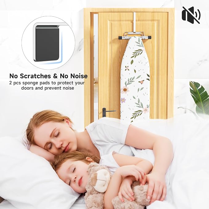 Over The Door & Wall Mount Ironing Board Hanger - Image 6