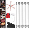 30 Feet Chimney Sweep Kit, Chimney Cleaning Kit by cleancraft