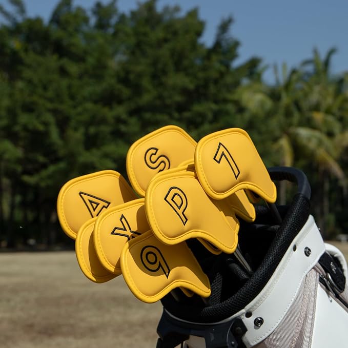 Montela Golf Iron Covers, Golf Iron Head Covers Leather Golf Iron Covers Set - Image 7