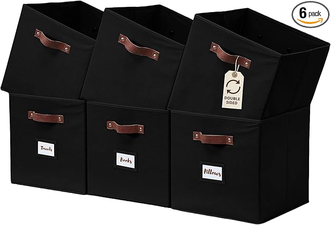 DECOMOMO Storage Cubes, Fabric Organizer Bins by DECOMOMO