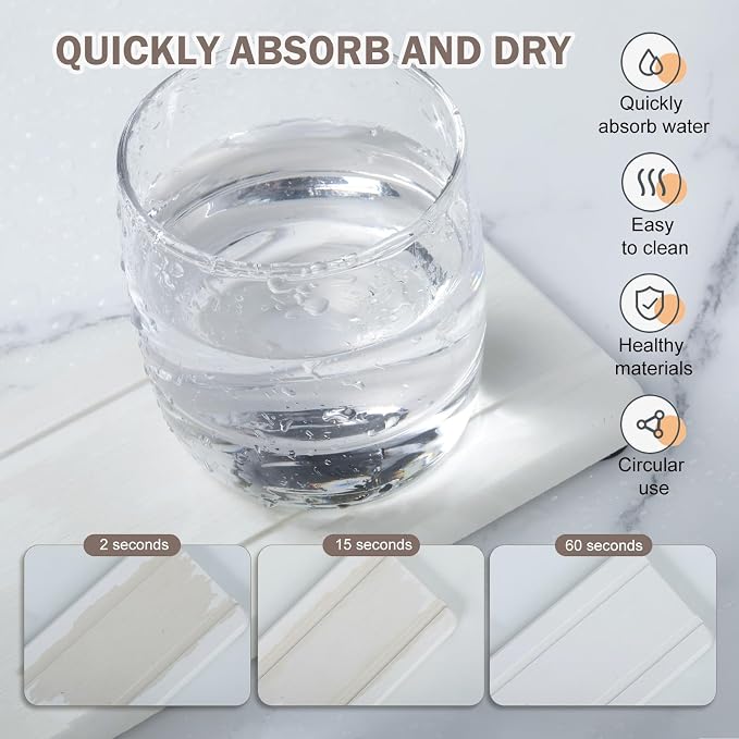 Set of 6 Water Absorbing Stone Tray - Image 2