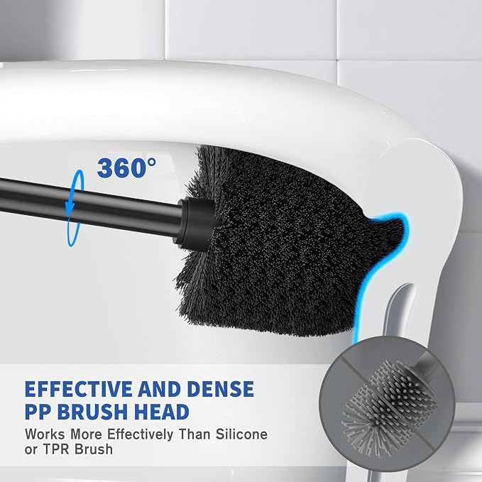 Toilet Brush and Holder, Toilet Brush Stainless Steel, Toilet Bowl Brush - Image 3