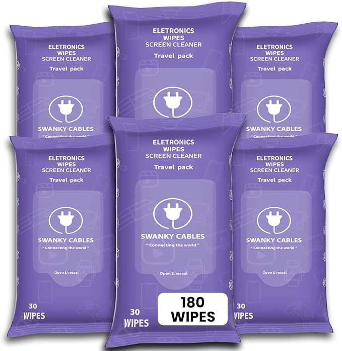 Screen Cleaner Wipes: Electronic Wipes by SWANKYCABLES