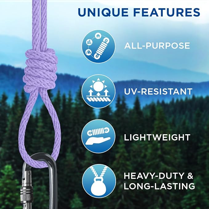 TECEUM Cotton Rope 3/16” – 50 FT – Strong All-Purpose Braided Rope – Natural - Image 4