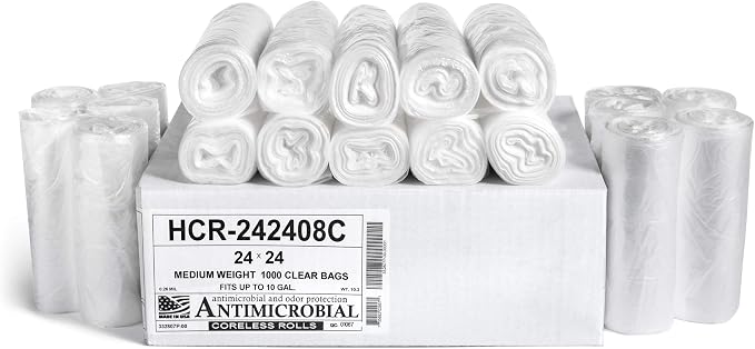 Aluf Plastics High Density Trash Bags, 10 Gallon, 8 Micron, by AlufPlastics
