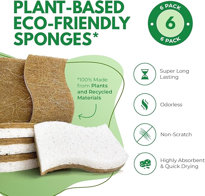 Biodegradable Natural Kitchen Sponge - Image 2
