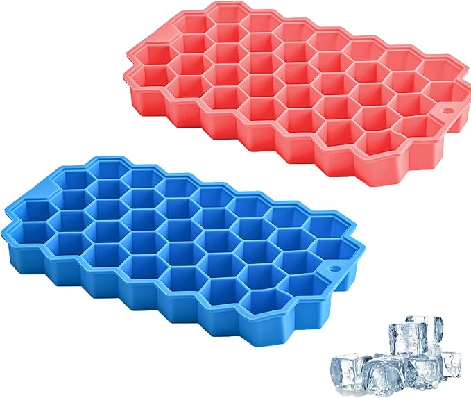 2 Pack Ice Cube Tray, Silicone Ice Trays by TERBOUSHE