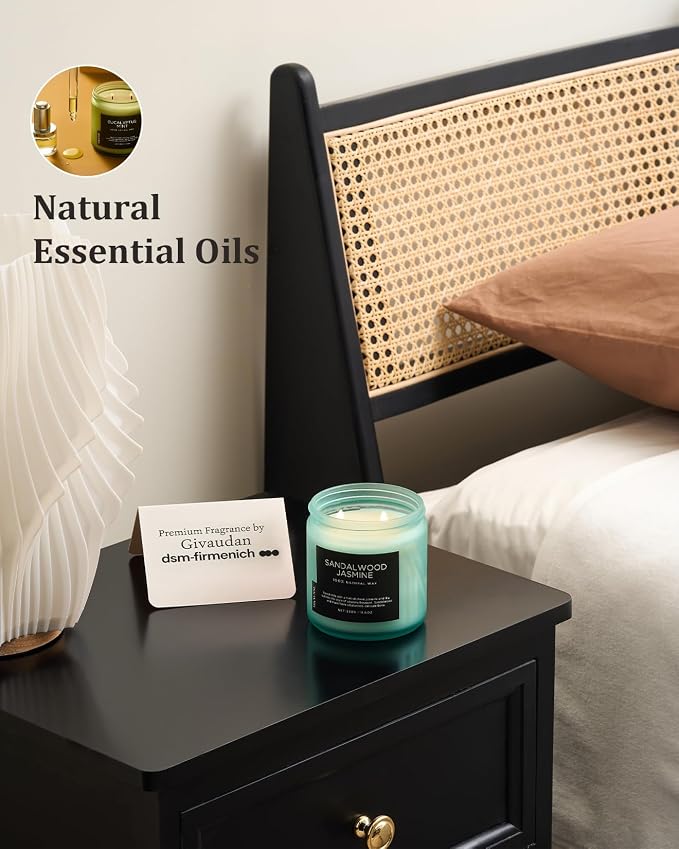 M&SENSE Sandalwood Jasmine Scented Candle, 11.6oz 70 Hours Burn Time Clean Non - Image 6