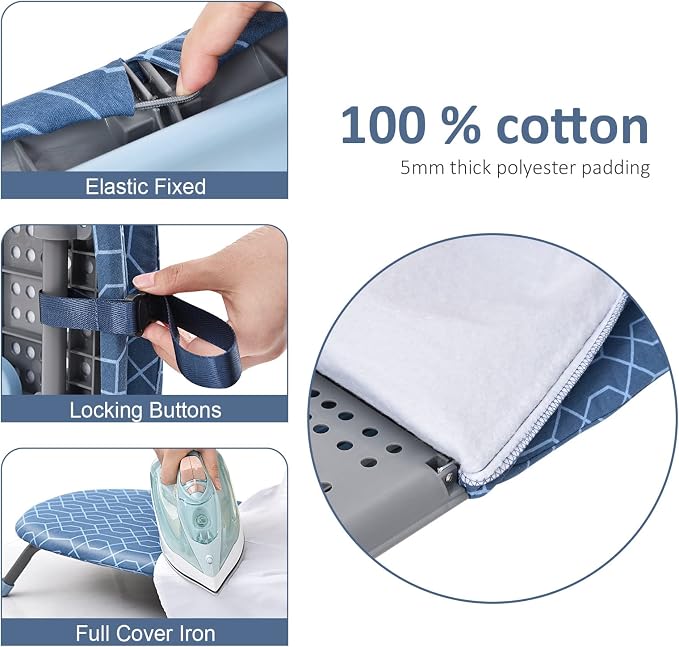 APEXCHASER Foldable Ironing Board, Tabletop Small Ironing Board - Image 3