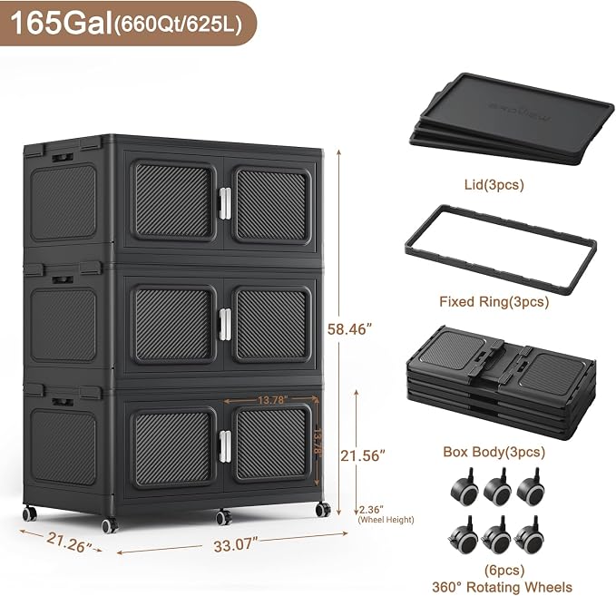 BROVIEW 660 Qt Stackable Storage Bin - Image 2