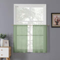 Tollpiz Sheer Tier Curtains Kitchen Linen Textured Half Curtain Sheers Light by Tollpiz
