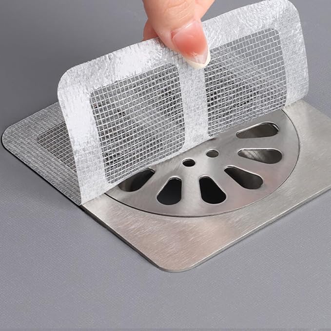 60PCS Disposable Shower Drain Cover Hair Catcher Shower Drain Mesh Stickers by Unknown