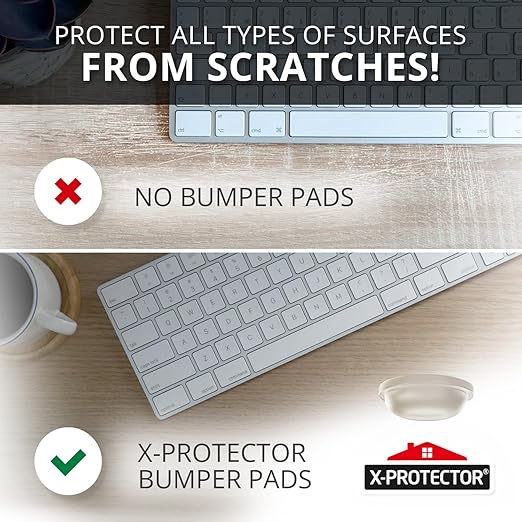 X-Protector Cabinet Door Bumpers 100 PCS – 1/2" Silicone Clear Bumpers – Ideal - Image 3