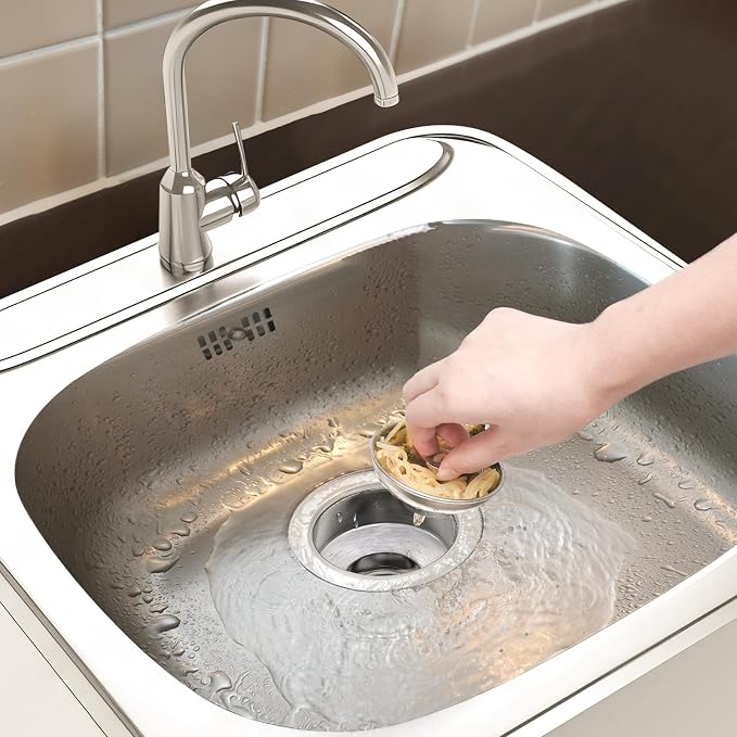 BOTEMY Stainless Steel Sink Drain Strainer Kit 3-1/2 inch Kitchen Drain Assembly - Image 7