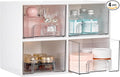 Vtopmart 4Pack Small Stackable Storage Drawer, Bathroom Makeup Organizer by Vtopmart
