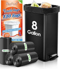8 Gallon 130 Counts Strong Trash Bags Garbage Bags by RayPard, fit 30 Liter by RayPard