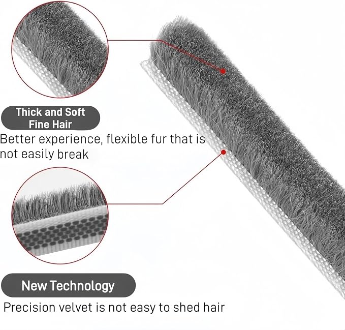 33 Ft Self-Adhesive Weather Stripping Door Seal Strip - Image 3