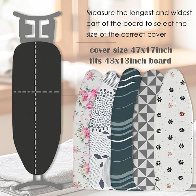 Ironing Board Cover with Two 5MM Thick Feltpads, Fits Standard Ironing Boards - Image 5