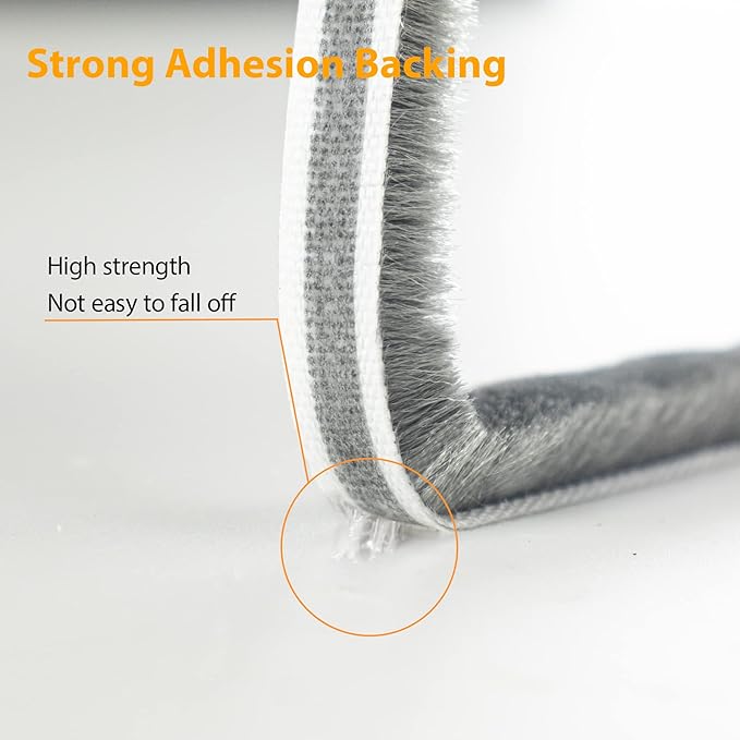 69FT Brush Weather Stripping, Neat Pile Self Adhesive Seal Strip - Image 4