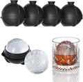 Novelty Christmas Snowflake Tree Ball Ice Maker Mold Set of 4, Funny Christmas by ACOOKEE