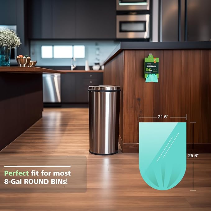Biodegradable 8 Gallon Trash Bags, AYOTEE Garbage Bags 8 gallon, Compostable - Image 7