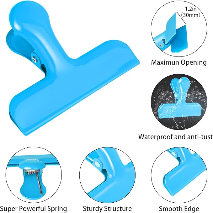 Bag Clips Heavy Duty Stainless Steel Chip Clips, Food Bags Clamp Great - Image 3