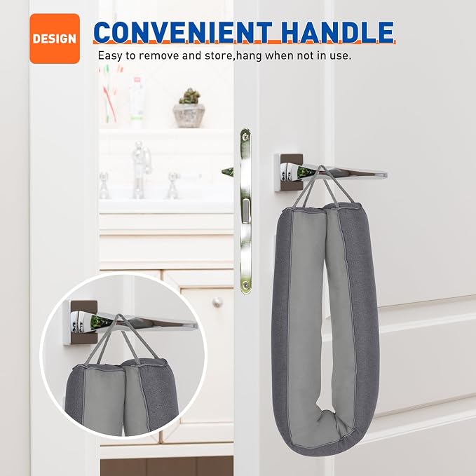 MAGZO Door Draft Stopper 36 Inches, Weighted Triangular Door Snake - Image 8
