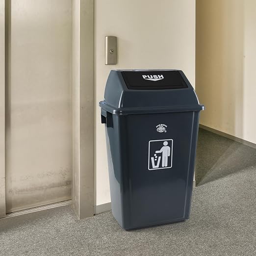 4 Pack 18 Gal Plastic Garage Can - Image 5