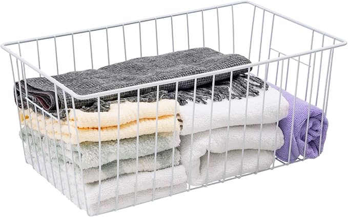 16inch Freezer Storage Organizer Baskets, Household Wire Refrigerator Bins - Image 5