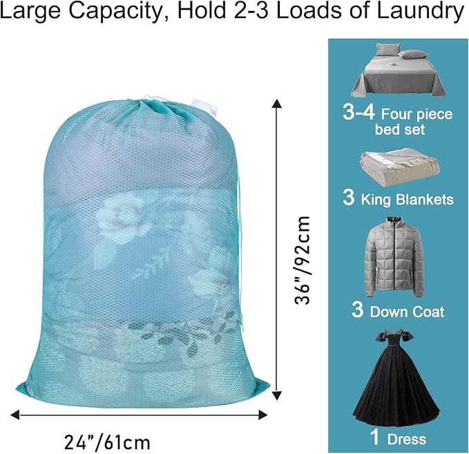 Polecasa Heavy Duty Large Mesh Laundry Bags - Image 3