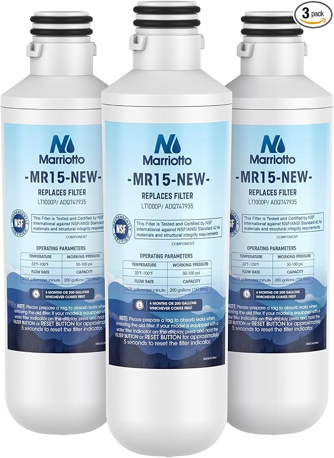 MARRIOTTO LT1000PC Refrigerator Water Filter, Water Filter ADQ747935 Compatible by MARRIOTTO