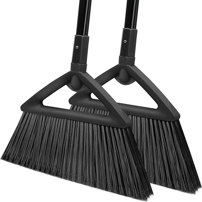 2PCS Heavy Duty Angle Broom, Long Pole Brooms by SZJYHQY