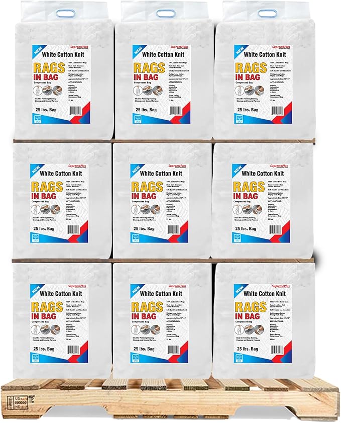 Premium White T-Shirt Cleaning Rags – White Cotton Rag by SupremePlus