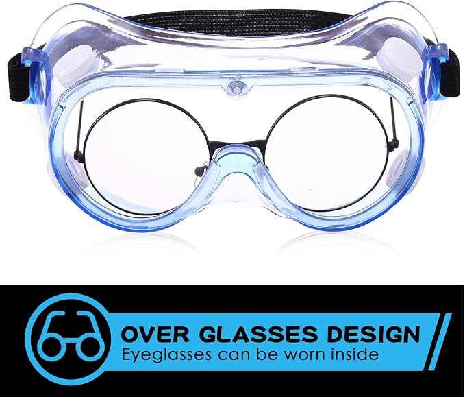 Yunsailing Protective Safety Goggles Lab Over Glasses Clear Anti Fog Eye - Image 3