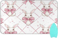 Easter Bunny Bows Pink Ironing Mat Thickened Ironing Blanket Travel Portable by QwThum